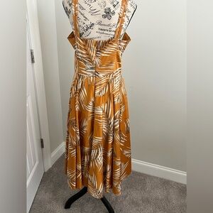 WHBM Gold maxi dress beautifully defined